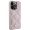 GUESS futerał do IPHONE 15 Pro GUHCP15LPSQSQSP (Quilted Metal Logo) różowy
